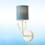 Creative - Wandlampe Weißer Halter Blauer Schirm 9