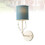 Creative - Wandlampe Weißer Halter Blauer Schirm 6