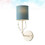 Creative - Wandlampe Weißer Halter Blauer Schirm 8