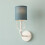 Creative - Wandlampe Weißer Halter Blauer Schirm 10