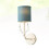 Creative - Wandlampe Weißer Halter Blauer Schirm 5