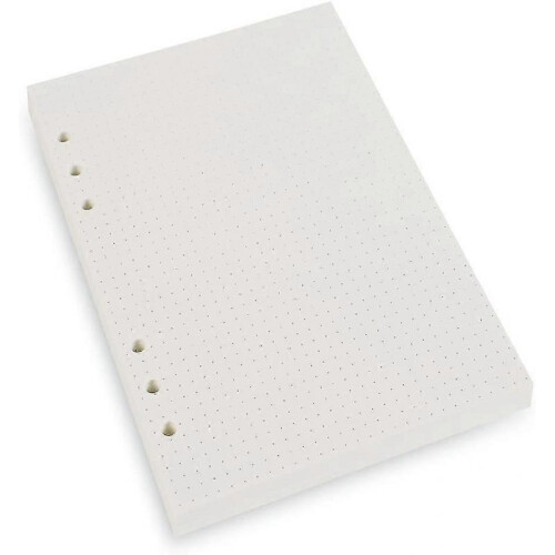 A5 6-ring Binder/planner Refill Paper for Filofax, 6 Hole, 45 Sheets/90pages, Dot Grid