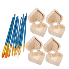 Organizer Boxes With Lids Vintage Wooden Heart 10x9.5cm