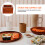 Wooden Square Sake Cups With Storage Box For Home Bar Kitchen Use 4