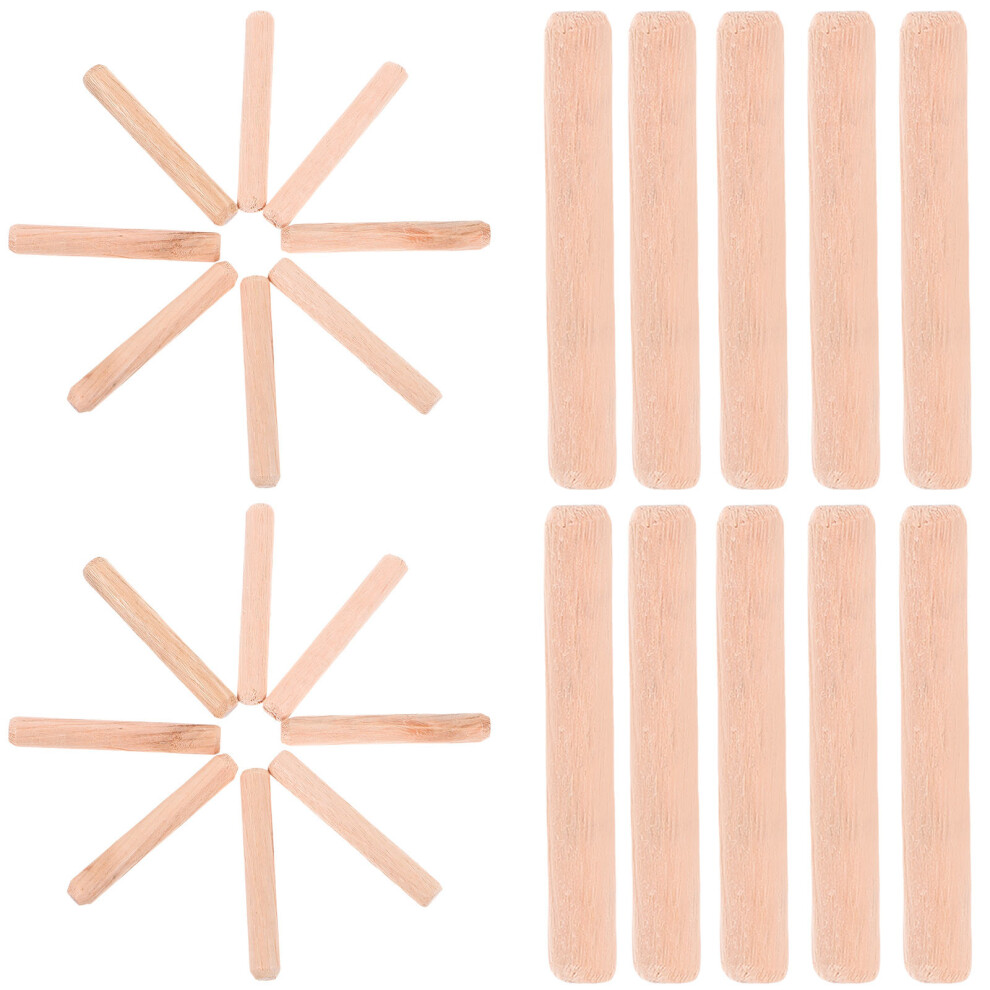 Wood Dowel Pins Fluted 6X40mm For Furniture Woodworking Crafts 3344060619602