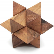 Adults Games Gifts Wooden Star Cube Puzzle Game Brain Teasers of The Logic Games for Kids and Teen to Challenge Puzzles