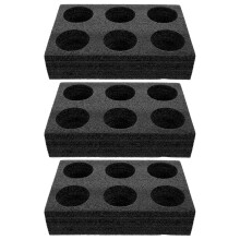 3Pcs Takeout Cup Tray Coffee Carrier 6-Hole Drink Holder