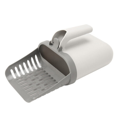 Cat Litter Scoop Set with Comfortable Handle & Attached Trash Bin 1