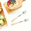 10Stück Dessertgabeln Mit Faux Keramik 7