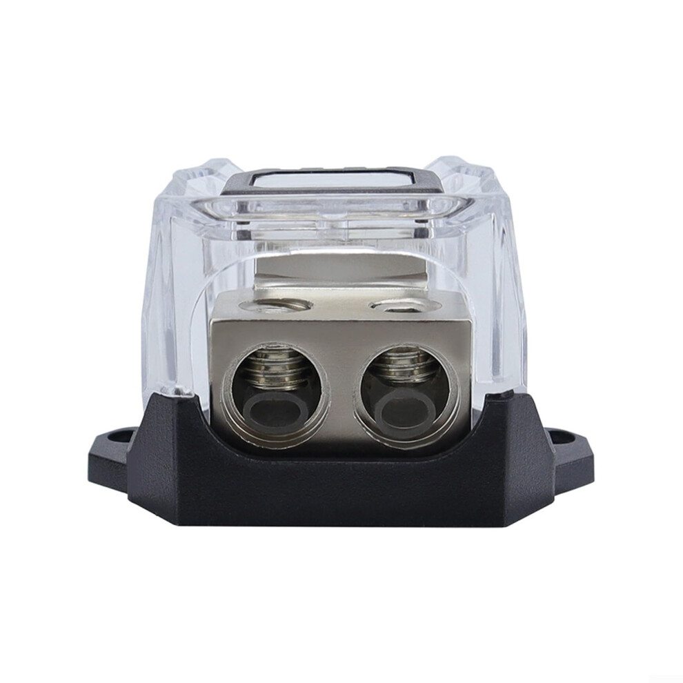 Zinc Alloy 2 Way Power Distribution Block For Auto Audio 0/2/4 Gauge Input 4/8 Gauge Output Heat Resistant Base 9084446230239