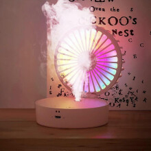 Misting Fan Portable Fan, Personal Mister Fan Cool Water Spray with Colorful Nightlight