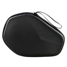 Table Tennis Bag Hard Shell Paddle Storage Case For 2 Paddles And Balls Black