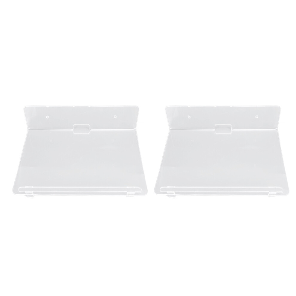 2Pcs Acrylic Wall Shelves 20X15cm Easy Mount Floating Shelf For Living Room 7631351798198