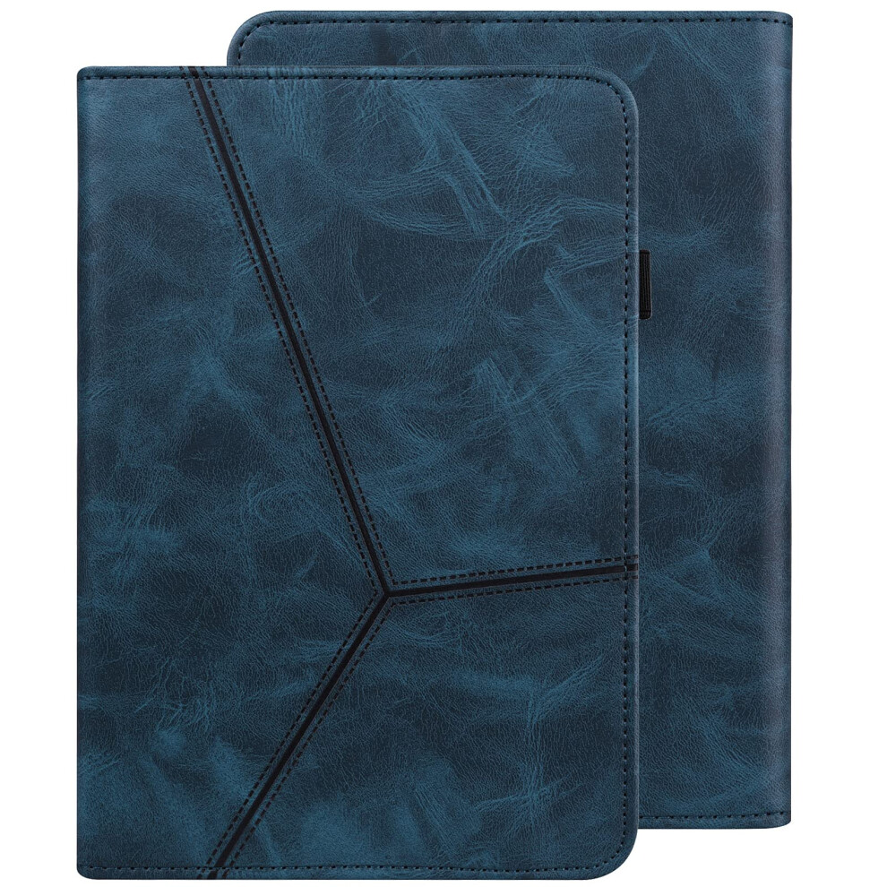 Case For Samsung Galaxy Tab A7 10.4 Sm-T500/Sm-T505, Pu Leather Folio Wallet Cover With Stand, Stylus Holder, Blue 9354506089030