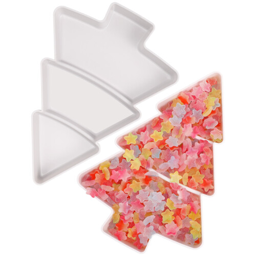 2Pcs Ps Plastic Fruit Dish Snack Tray White Safe Durable Storage 1