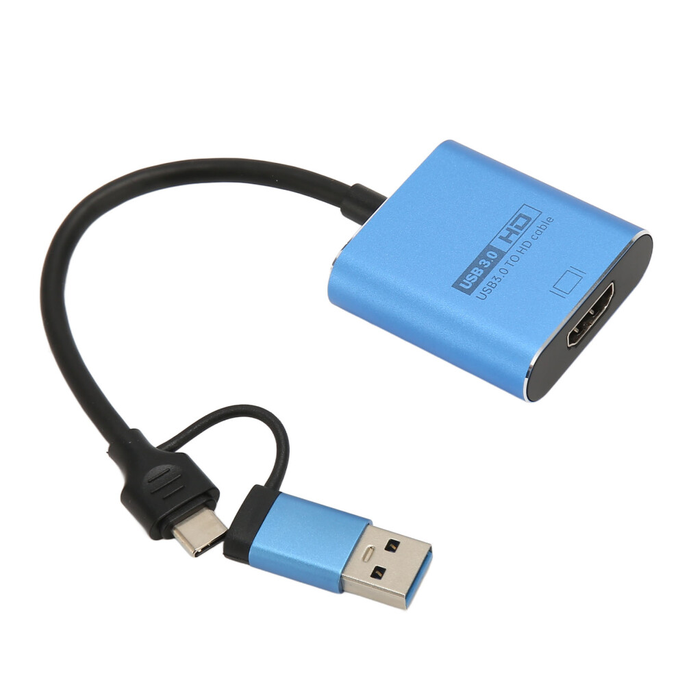 Usb 3.0 To Hdmi Adapter 1080P Sound Video Converter Aluminum Blue 9411351798651