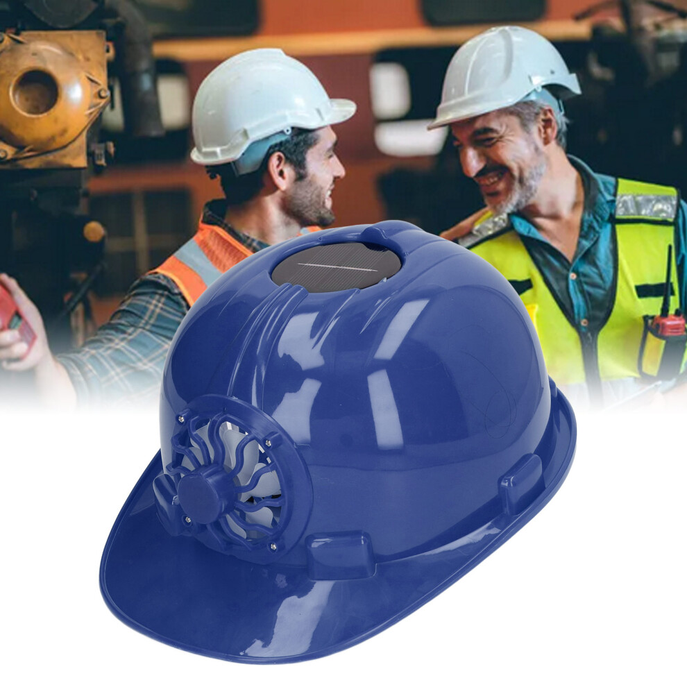Dark Blue Hard Hat With Solar Fan Ventilation Safety Helmet For Outdoor Work 8781351799059