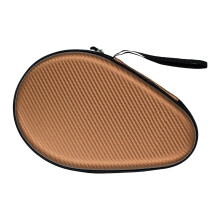Pingpong Bat Reinforced Protective Bag Zipper Enclosure, Padded Table Tennis Racket Covers, Khaki Paddle Carrying Case
