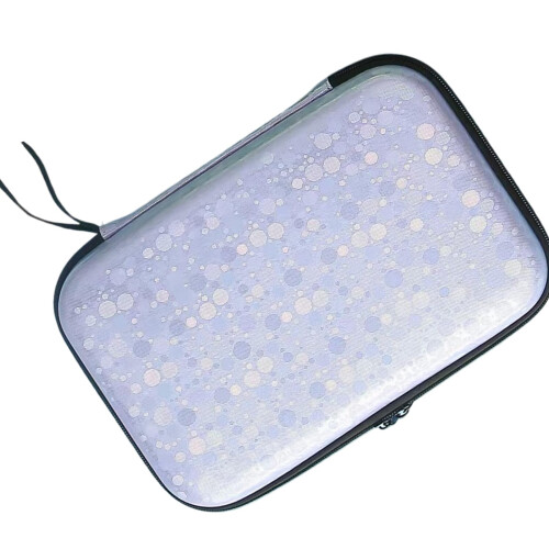 Table Tennis Paddle Bag Hard Shell Storage Case For Ping Pong Racket Grey