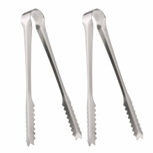Stainless Steel Ice Tongs For Home Bar Pubs Restaurants Polished Silver Finish