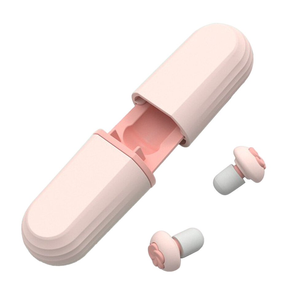 Pink 6 Pairs Silicone Noise Canceling Earplugs For Sleeping & Work