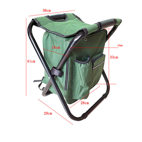 Folding Backpack Stool 1601-6 20L Oxford Cloth Cooler Bag 1