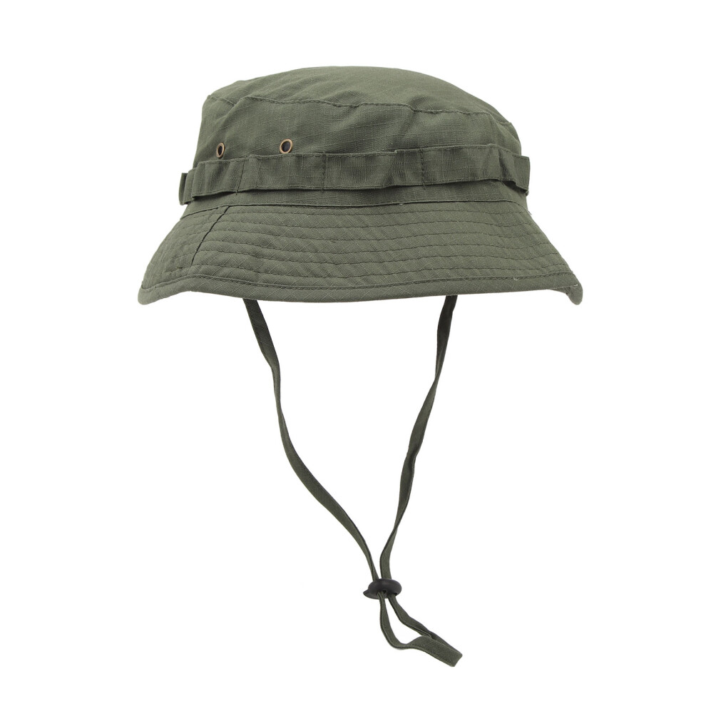 Men OD Green Wide Brim Bucket Hat Sun Protection Summer Fisherman Hat-image-OPC-PKVZV2X-NEW