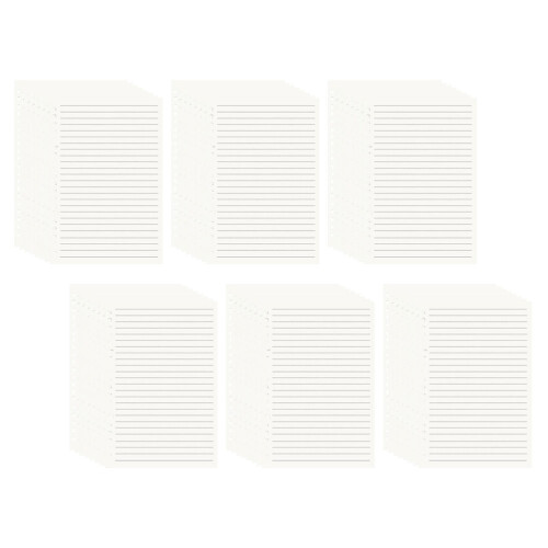6 Books Of Notebook Refill Paper Binder Inserts