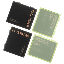 Portable Facial Oil Absorbing Sheets With Mirror And Puff