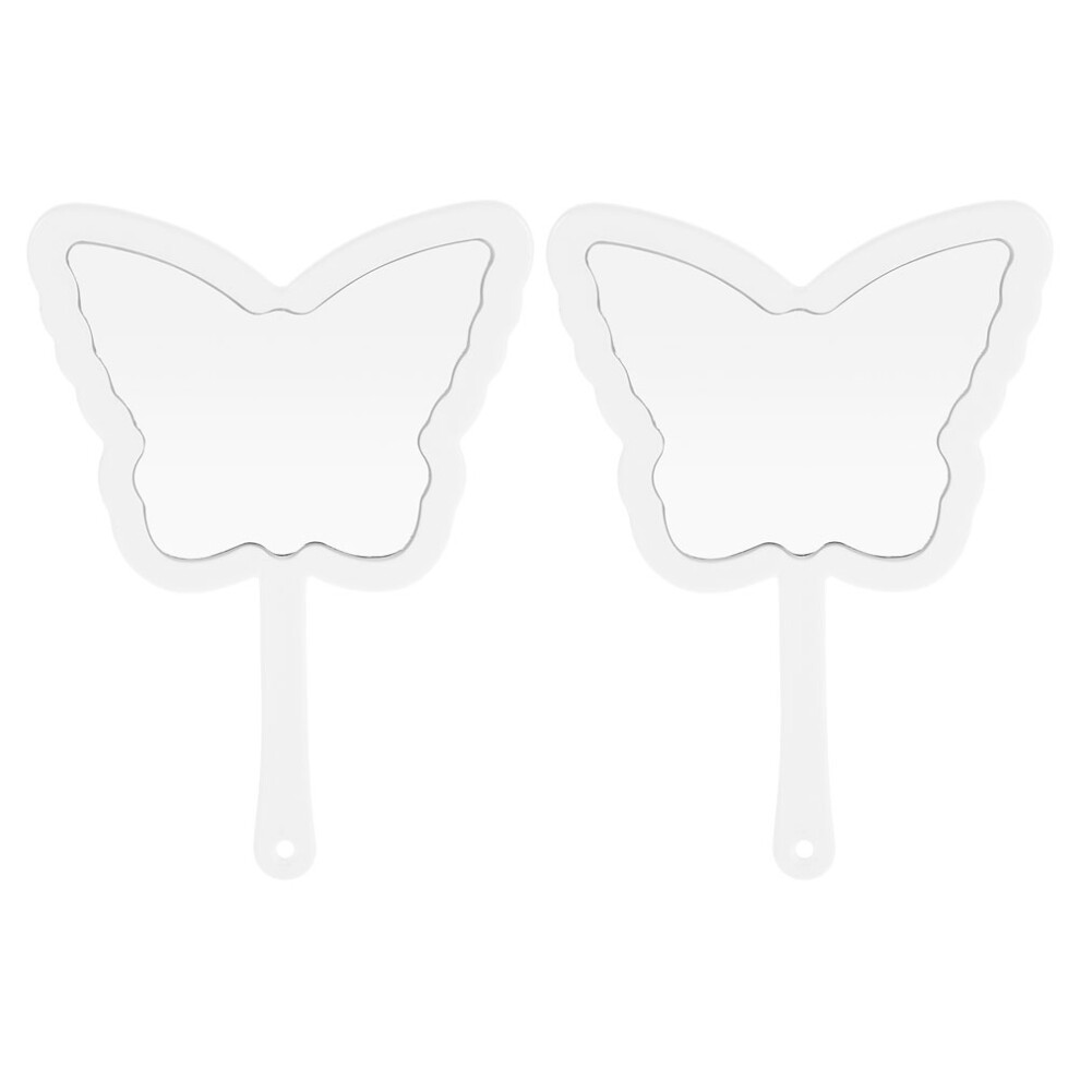 Iplusmile Butterfly Shaped Handheld Mirror Portable Compact For Travel Purse