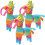 3 Mini Asinelli Piñata Decorazioni Per 6
