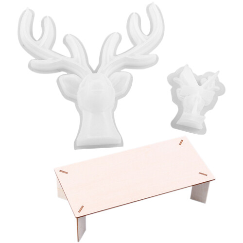 diy silicone molds set for antlers decoration casting desktop decor 2