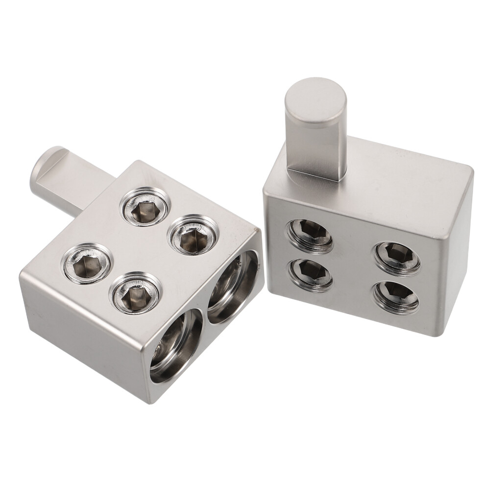 2Pcs Car Alloy Audio Distribution Block For Automotive Stereo System 3344079452856