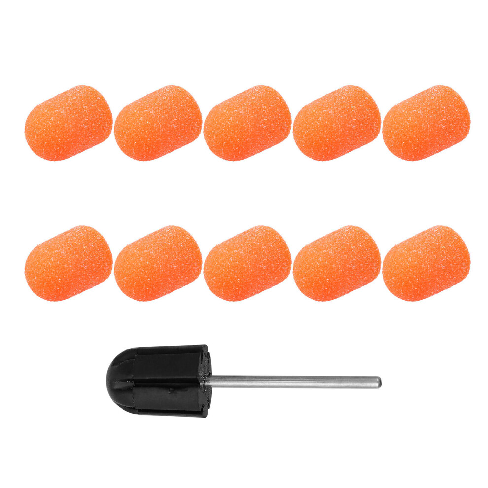 Artibetter 10Pcs Nail Art Polishing Sanding Caps With Grinding