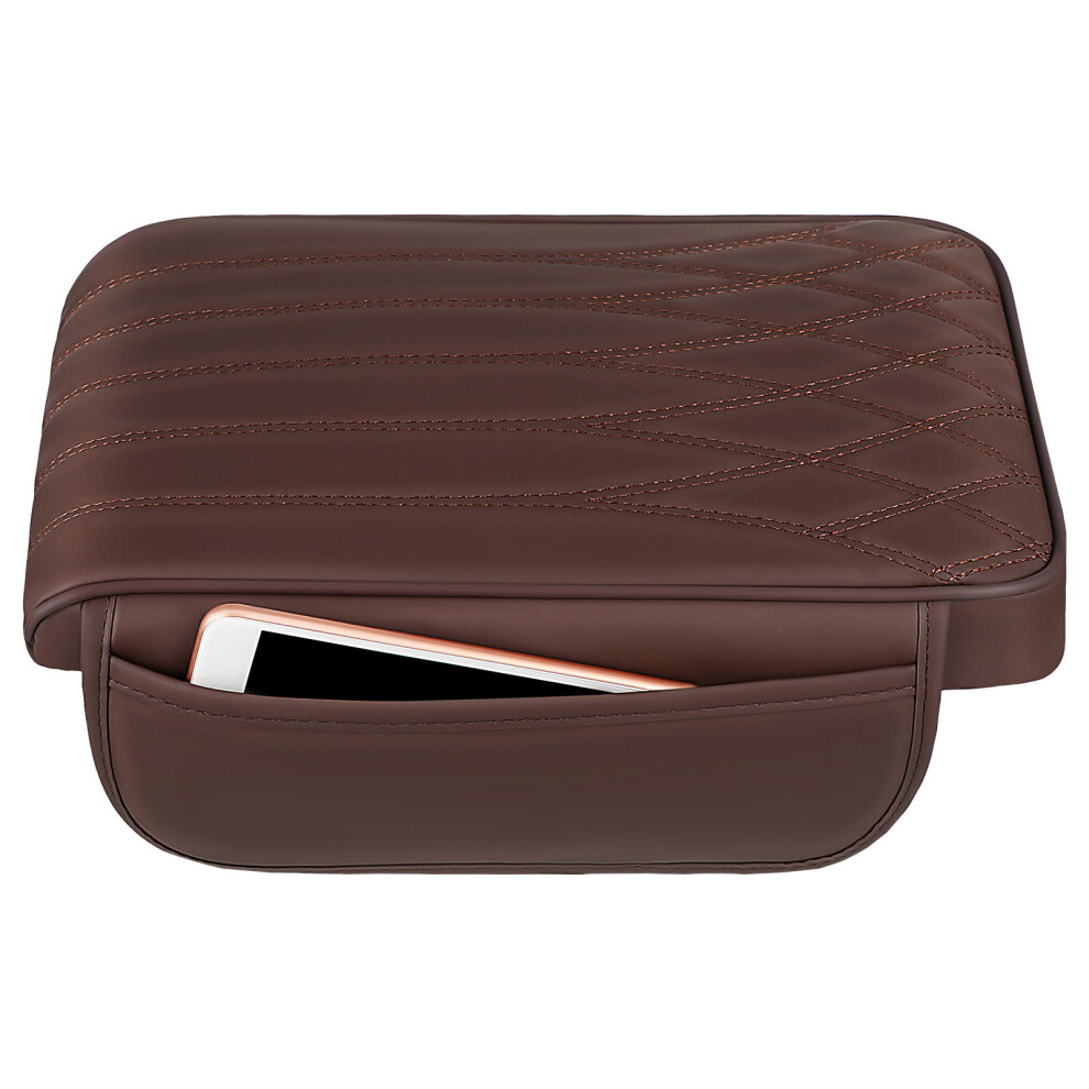 Car Center Console Cover With Armrest Cushion And Organizer Pouch 3344079465542