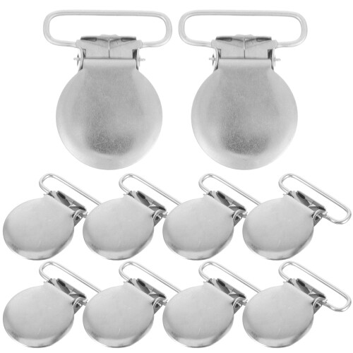 10Pcs Metal Pacifier Holder Clips Teething Toy Suspender