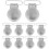 10Pcs Metal Pacifier Holder Clips Teething Toy Suspender 7
