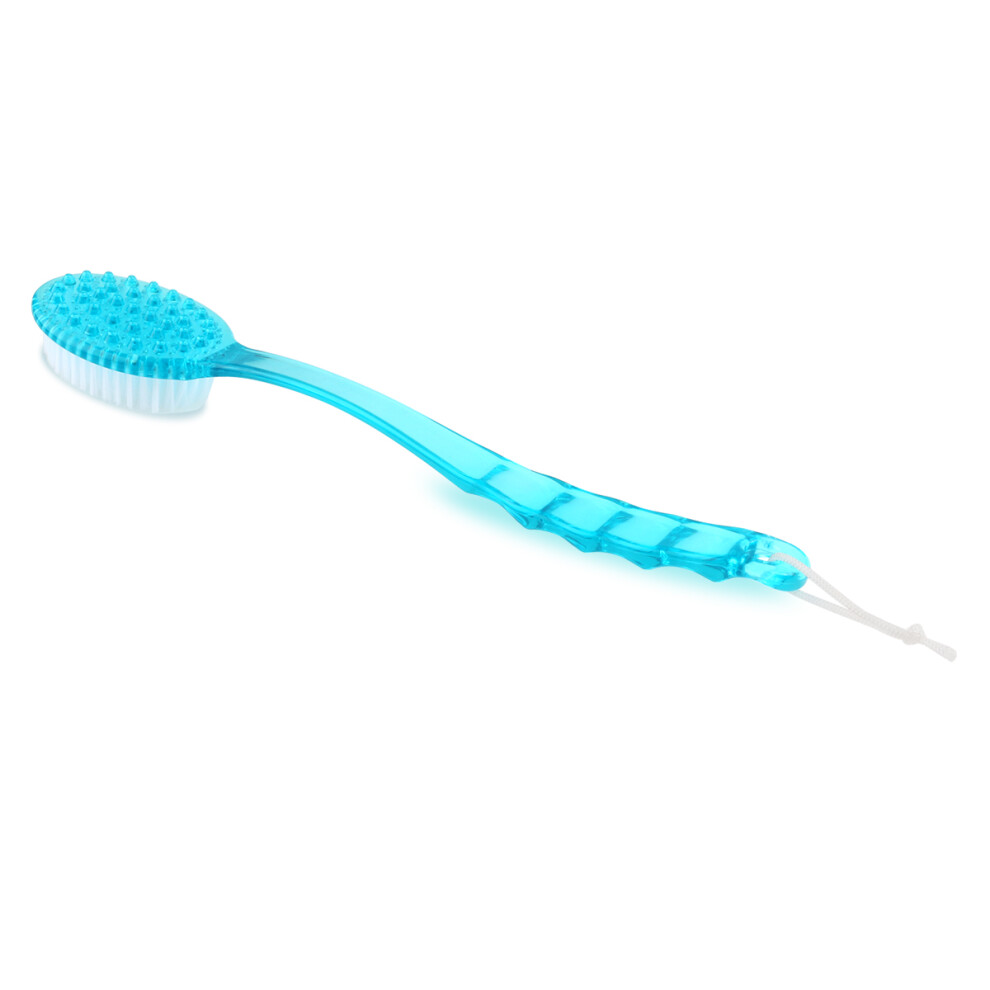 Aboofan Bath Shower Back Brush Exfoliating Body Brush With Long Handle (Blue)