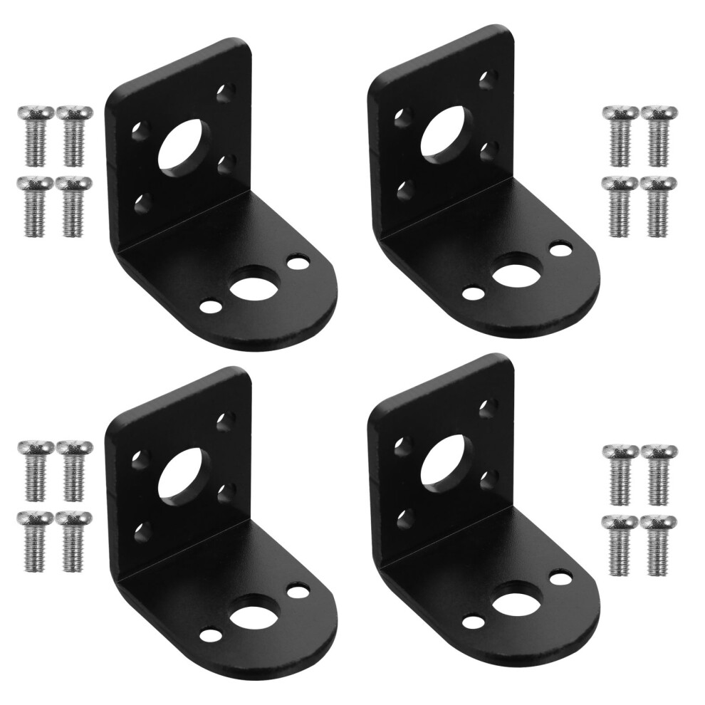 4Sets Mini Motor Mount Holders Aluminum Alloy Black Motor Bracket 3344079464446