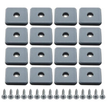 16pcs Furniture Sliders 40mm Furniture Leg Protectors with Screws Square Chair Leg Protectors Furni