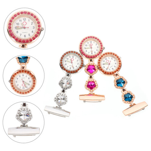 3 Pcs Nurse Pocket Watch for Elderly Convenient Modern Random Color 1
