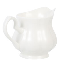 White Bone China Milk Jug Ceramic Creamer Mini Pitcher Syrup Dispenser