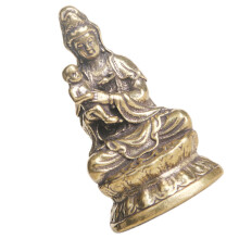 4Stk Kreative Messing Buddha Statue Tischdeko Goldener
