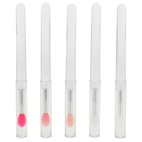 5Pcs Silicone Lip Brush Reusable Applicator For Lip Gloss Balm
