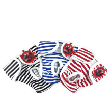 Pet Safety Pants Adjustable Stripe Dog Diaper For Female Dogs Red S