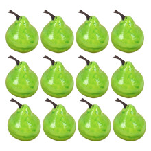 120Pcs Simulated Green Foam Pears Mini Fruit Models for Garden Decor