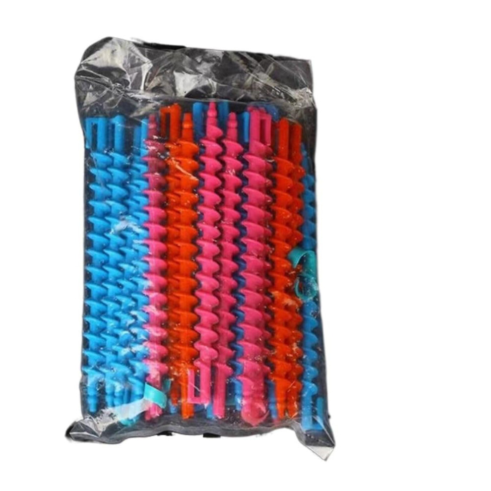 22PCS Spiral Hair Perm Rods Multicolor Plastic 6 Inch Long For Women Hairdressing Salon Rollers Barber Curler Set