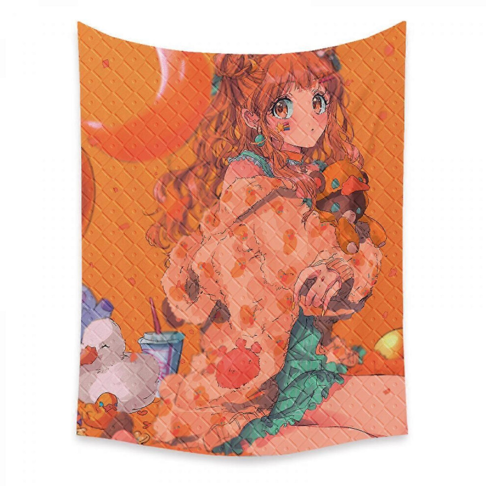 Kikidex (As Show, One Size) Wekity Anime Tapestry Aesthetic Art Home Background Fabric Decor Gift Boho Tapestry For Living Room Bedroom Decor (614-9, 51 X 59 Light