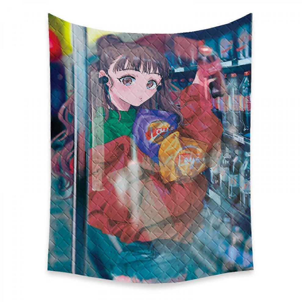 Kikidex (As Show, One Size) Wekity Anime Tapestry Aesthetic Art Home Background Fabric Decor Gift Boho Tapestry For Living Room Bedroom Decor (614-26, 51 X 59 Light