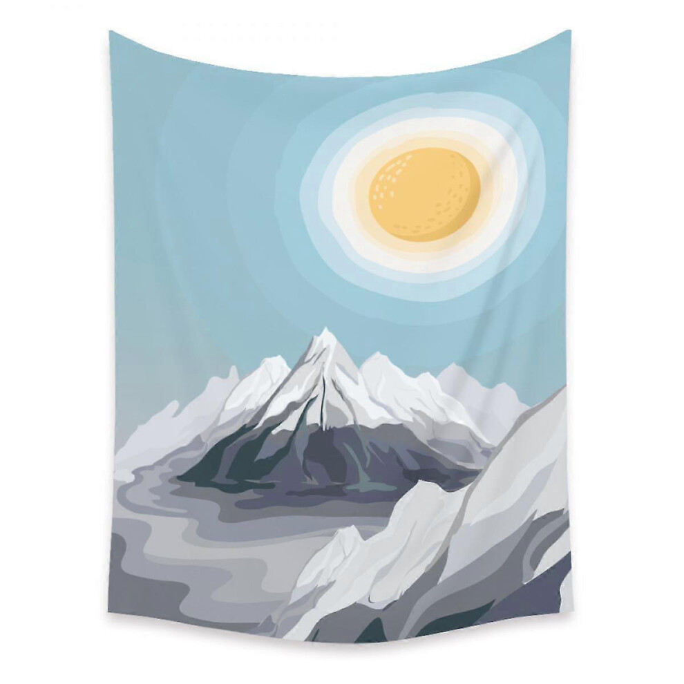 Kikidex (As Show, One Size) Wekity Mountains Tapestry Aesthetic Art Home Background Fabric Decor Gift Tapestry For Living Room Bedroom Decor (1, 59 X 79 Inch Light